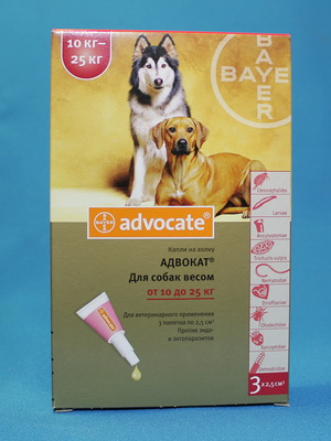 Применение капель адвокат