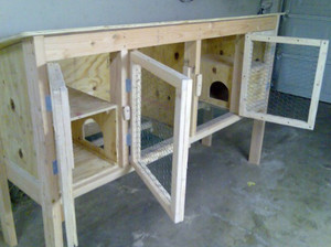 Этапы изготовления простой клетки для кроликов своими руками